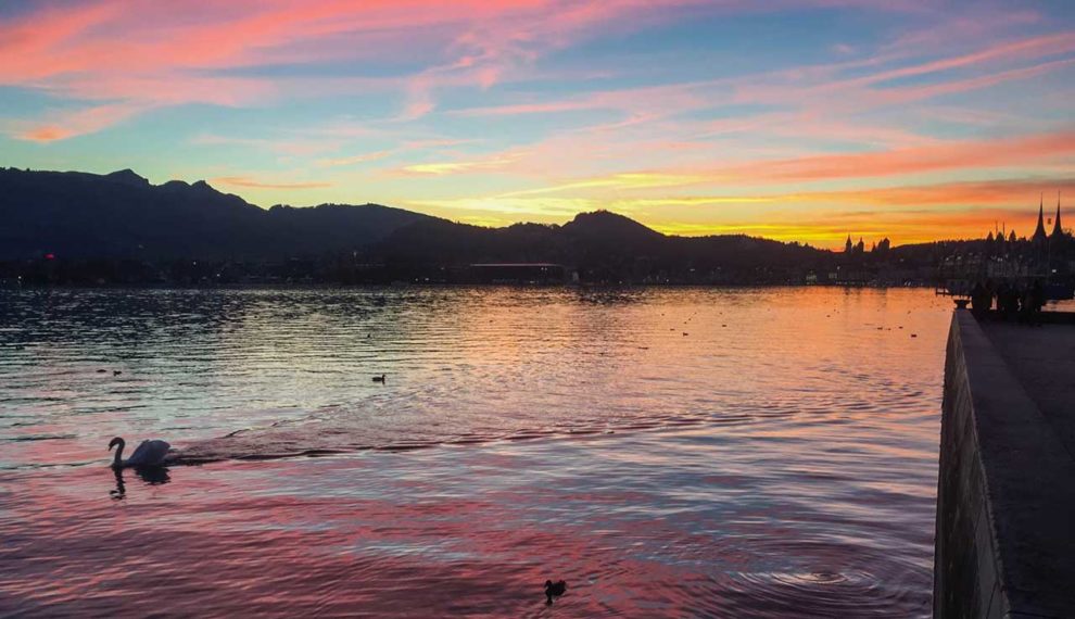 Sonnenuntergang Luzerner See