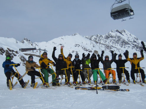 Team-Event im Schnee